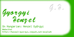 gyorgyi henzel business card
